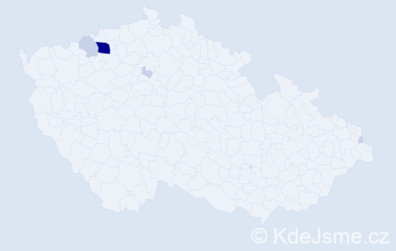 Příjmení: 'Miškanič', počet výskytů 15 v celé ČR