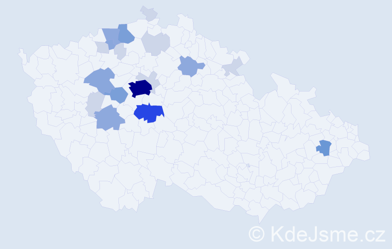 Příjmení: 'Vytejčková', počet výskytů 55 v celé ČR