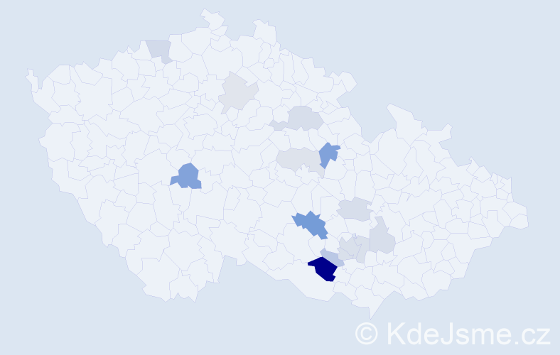 Příjmení: 'Šotnerová', počet výskytů 31 v celé ČR