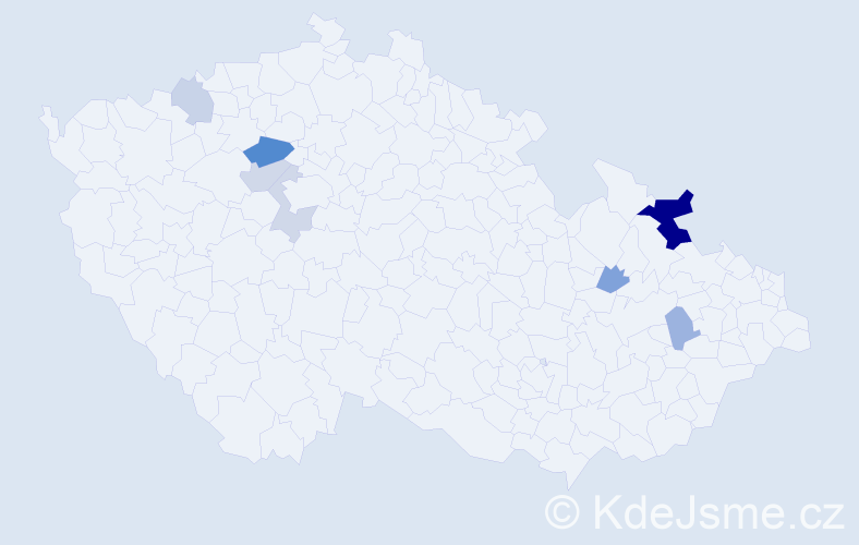 Příjmení: 'Talapková', počet výskytů 15 v celé ČR