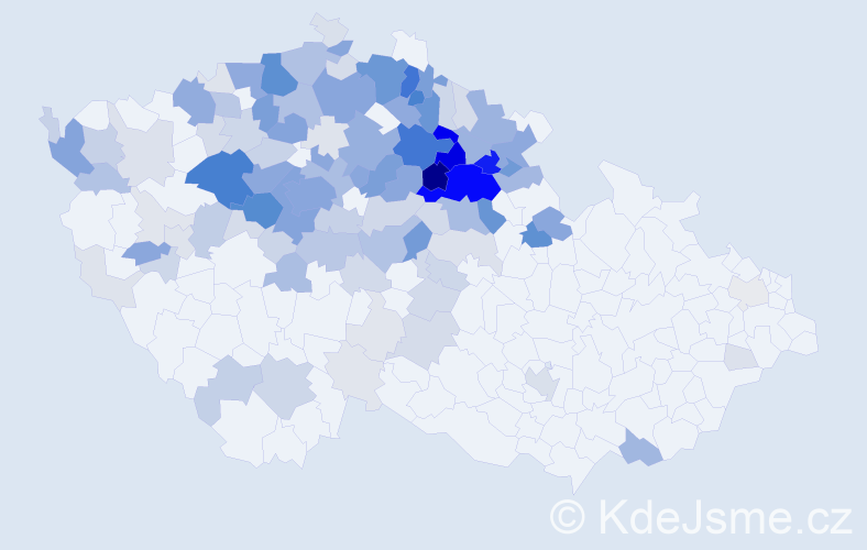 Příjmení: 'Petráčková', počet výskytů 582 v celé ČR