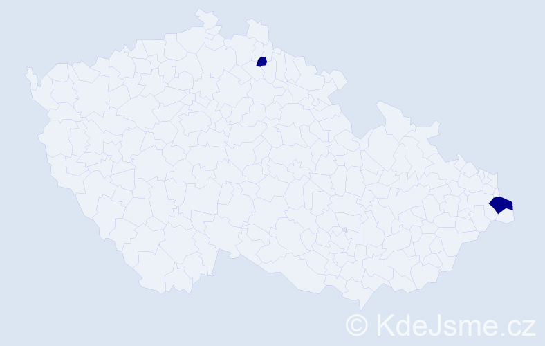 Příjmení: 'Gráb', počet výskytů 6 v celé ČR