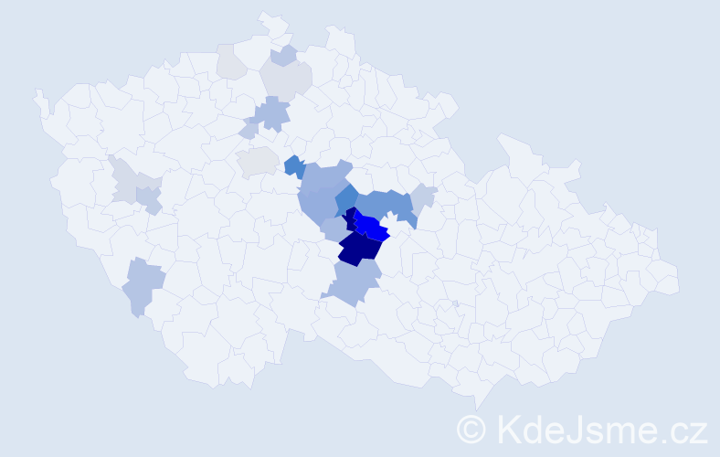 Příjmení: 'Cemperová', počet výskytů 69 v celé ČR