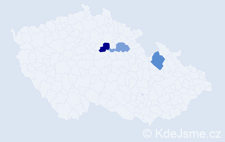 Příjmení: 'Croft', počet výskytů 3 v celé ČR