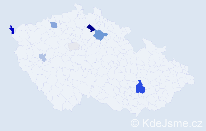 Příjmení: 'Habovda', počet výskytů 8 v celé ČR