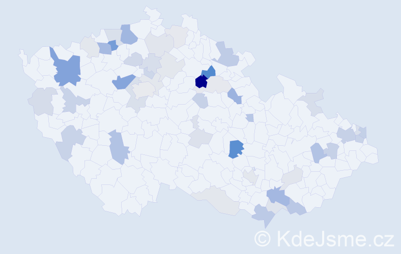 Příjmení: 'Škultétyová', počet výskytů 120 v celé ČR