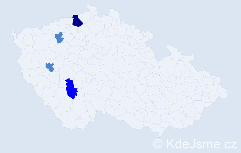 Příjmení: 'Koubec', počet výskytů 11 v celé ČR