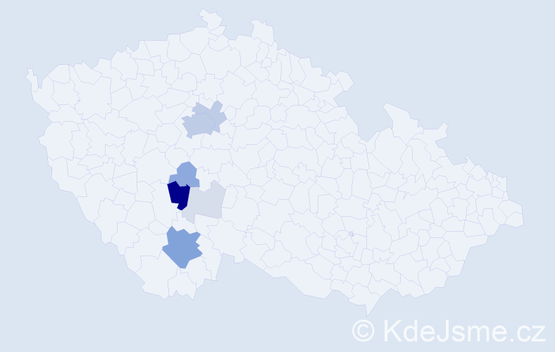 Příjmení: 'Tollingerová', počet výskytů 34 v celé ČR