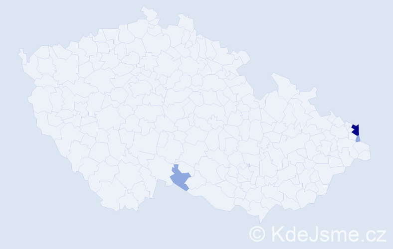 Příjmení: 'Keskeny', počet výskytů 7 v celé ČR