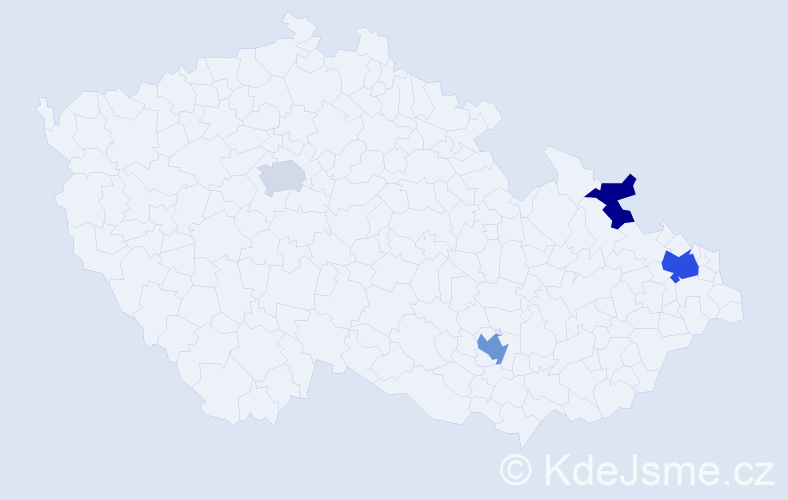 Příjmení: 'Bachrach', počet výskytů 7 v celé ČR