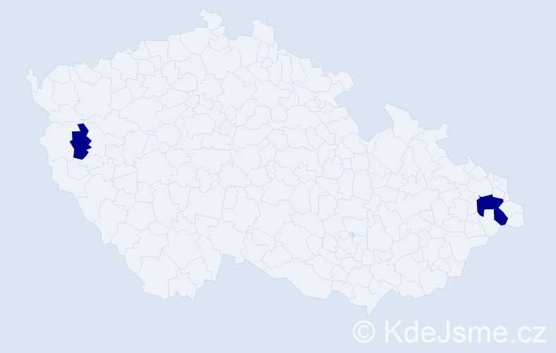 Příjmení: 'Bujňaková', počet výskytů 2 v celé ČR