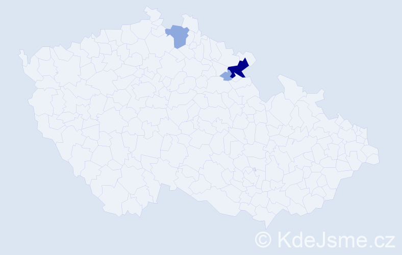 Příjmení: 'Pállová', počet výskytů 8 v celé ČR