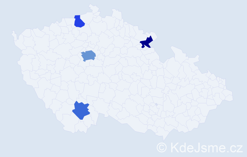 Příjmení: 'Khakimova', počet výskytů 7 v celé ČR