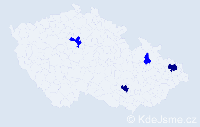 Příjmení: 'Field', počet výskytů 6 v celé ČR