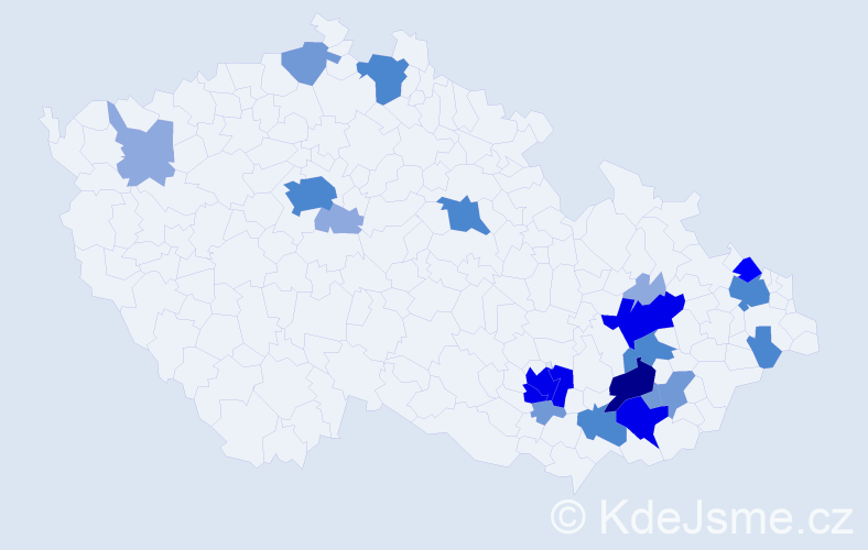 Příjmení: 'Marčák', počet výskytů 62 v celé ČR