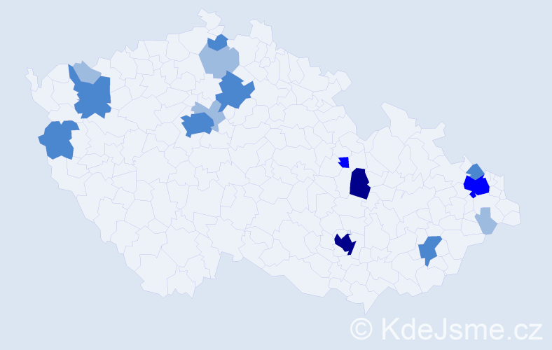 Příjmení: 'Tutsch', počet výskytů 32 v celé ČR