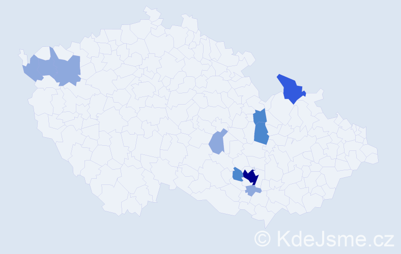 Příjmení: 'Knoblich', počet výskytů 19 v celé ČR