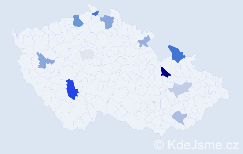 Příjmení: 'Basarabová', počet výskytů 20 v celé ČR