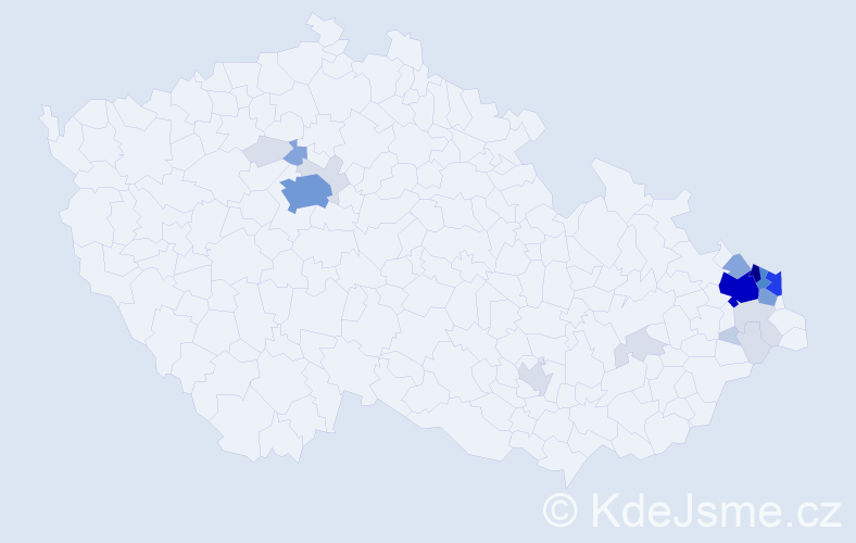 Příjmení: 'Marcol', počet výskytů 95 v celé ČR
