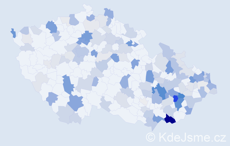 Příjmení: 'Zacharová', počet výskytů 442 v celé ČR