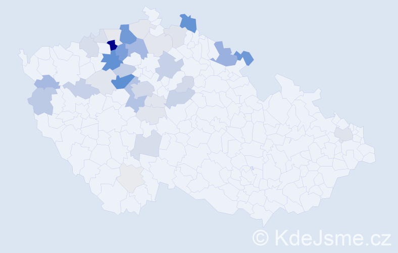 Příjmení: 'Pulchart', počet výskytů 139 v celé ČR