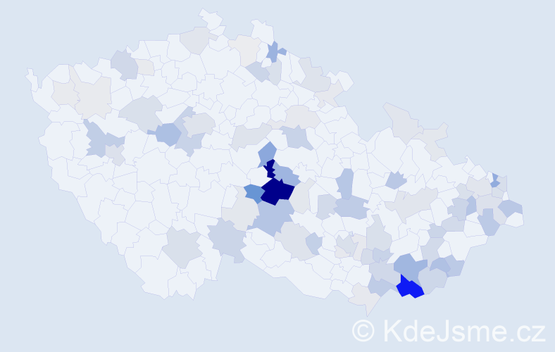 Příjmení: 'Štefánková', počet výskytů 264 v celé ČR