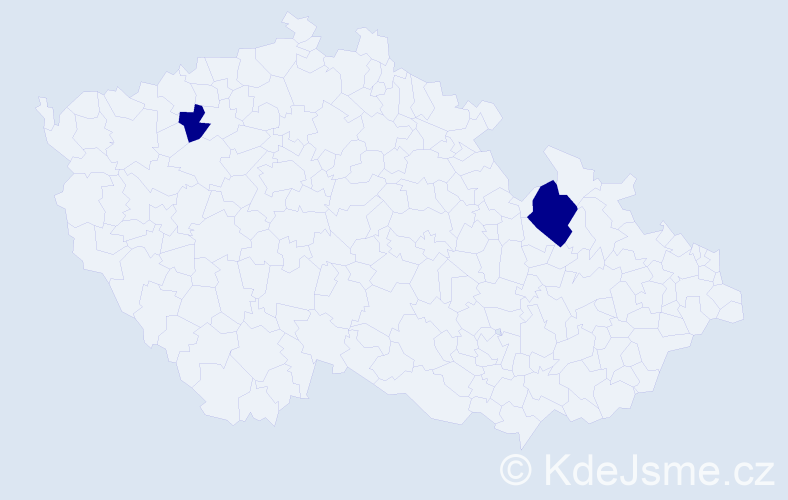 Příjmení: 'Keklák', počet výskytů 2 v celé ČR