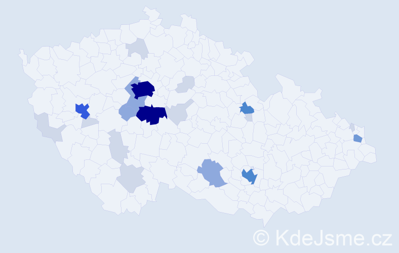 Příjmení: 'Khek', počet výskytů 76 v celé ČR