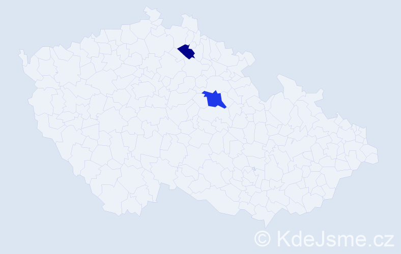 Příjmení: 'Timarová', počet výskytů 3 v celé ČR