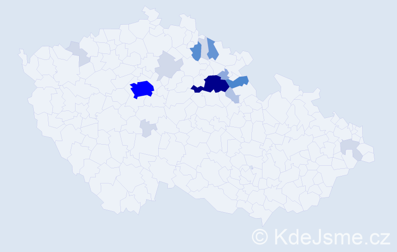 Příjmení: 'Frynta', počet výskytů 59 v celé ČR