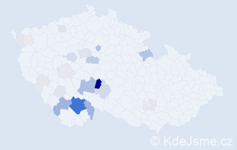 Příjmení: 'Vitha', počet výskytů 106 v celé ČR