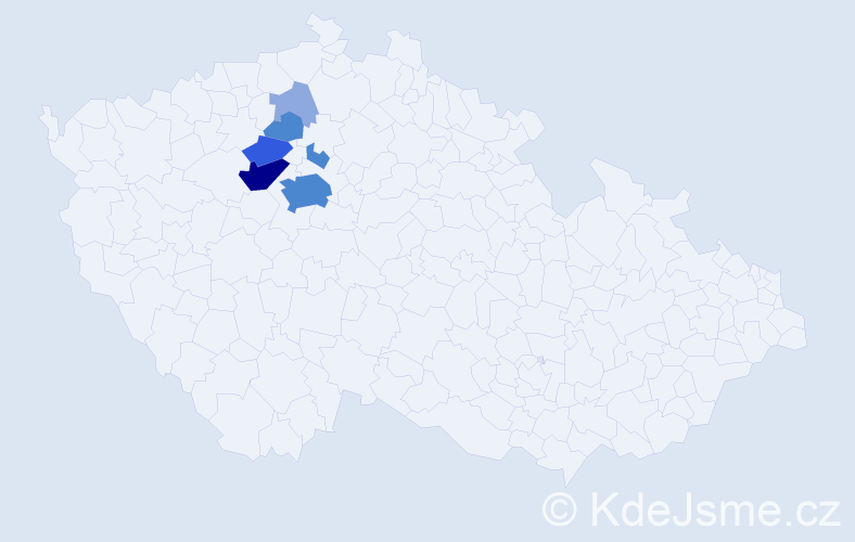 Příjmení: 'Kylichová', počet výskytů 15 v celé ČR