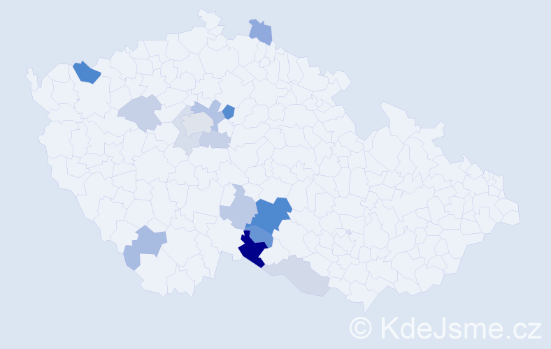 Příjmení: 'Kasalá', počet výskytů 32 v celé ČR