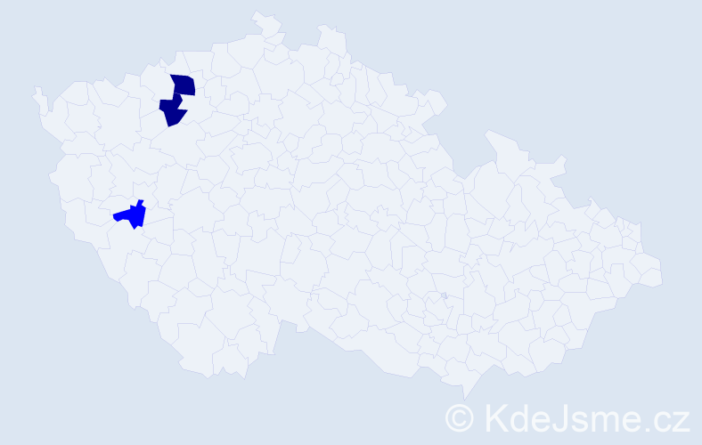 Příjmení: 'Tirsch', počet výskytů 5 v celé ČR