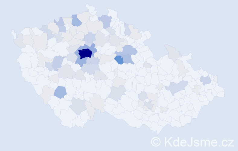 Příjmení: 'Kopáčová', počet výskytů 286 v celé ČR