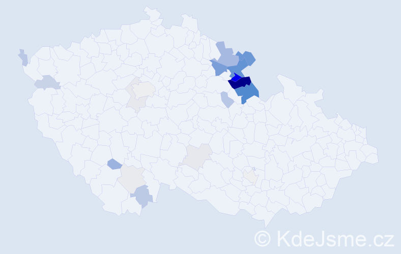 Příjmení: 'Effenberková', počet výskytů 60 v celé ČR