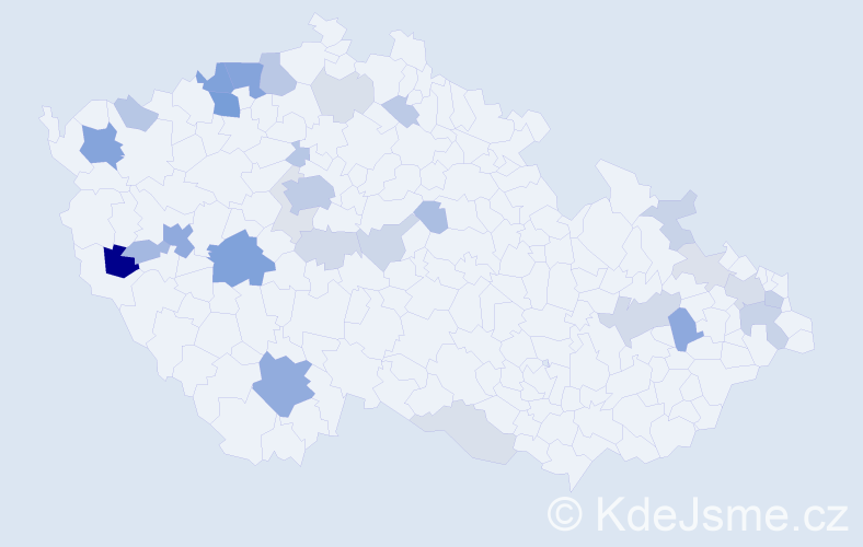 Příjmení: 'Holecová', počet výskytů 87 v celé ČR