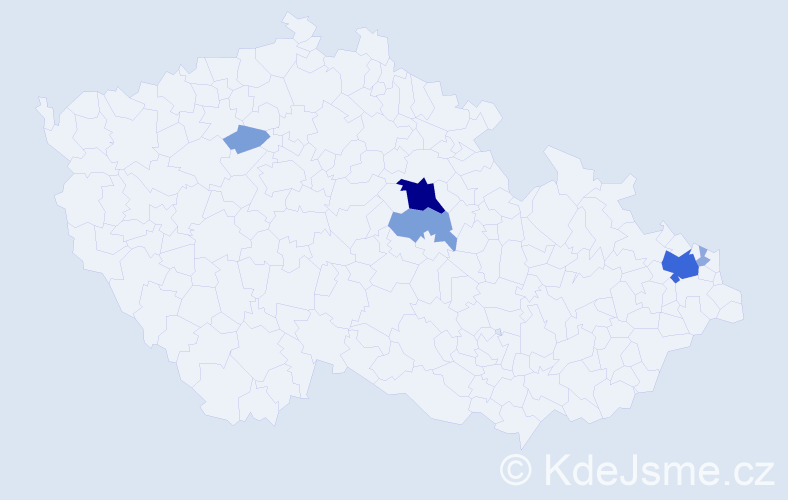 Příjmení: 'Halatka', počet výskytů 16 v celé ČR