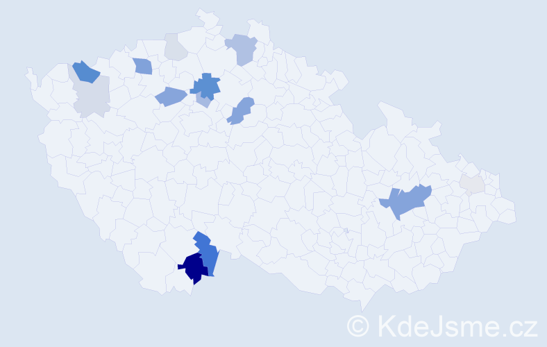Příjmení: 'Huličková', počet výskytů 35 v celé ČR