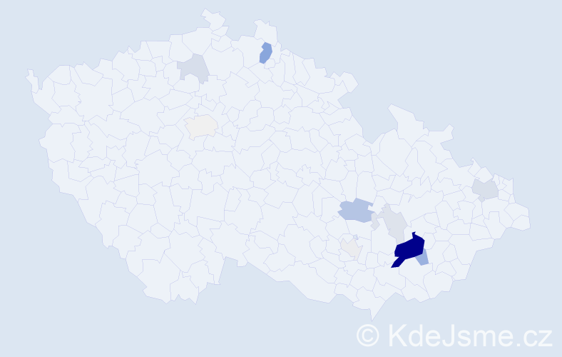 Příjmení: 'Jablunka', počet výskytů 37 v celé ČR