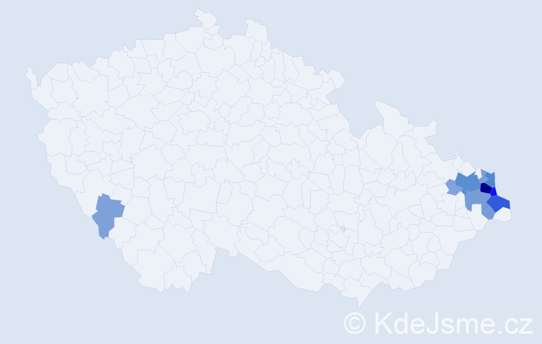 Příjmení: 'Ciompová', počet výskytů 46 v celé ČR