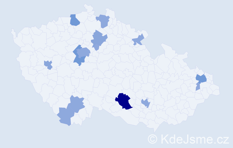 Příjmení: 'Čierna', počet výskytů 30 v celé ČR