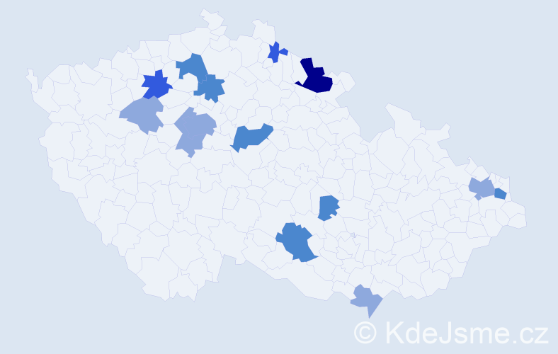 Příjmení: 'Csicso', počet výskytů 28 v celé ČR