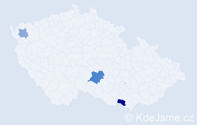 Příjmení: 'Plvanová', počet výskytů 8 v celé ČR