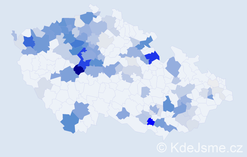 Příjmení: 'Ungerová', počet výskytů 396 v celé ČR