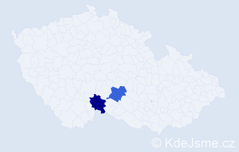Příjmení: 'Bruhin', počet výskytů 2 v celé ČR