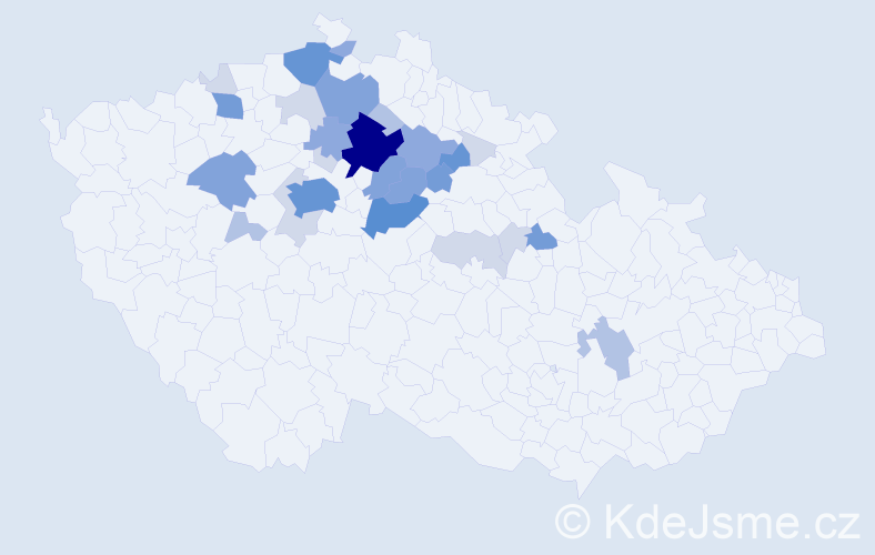 Příjmení: 'Čerychová', počet výskytů 94 v celé ČR