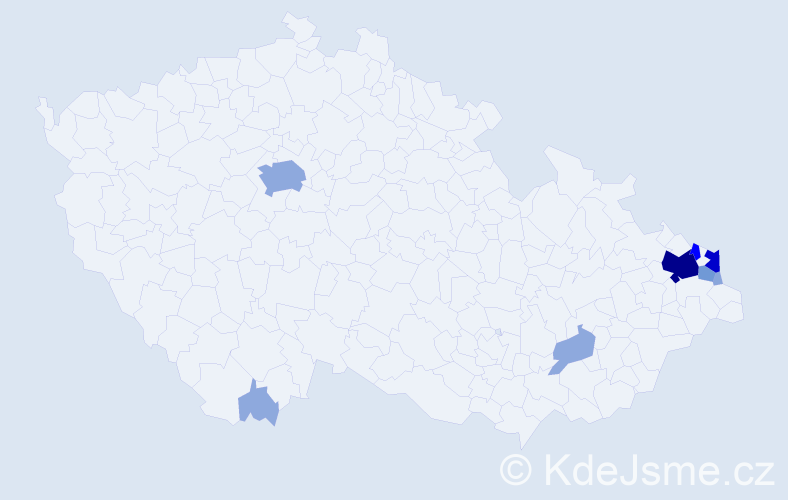 Příjmení: 'Bugla', počet výskytů 32 v celé ČR