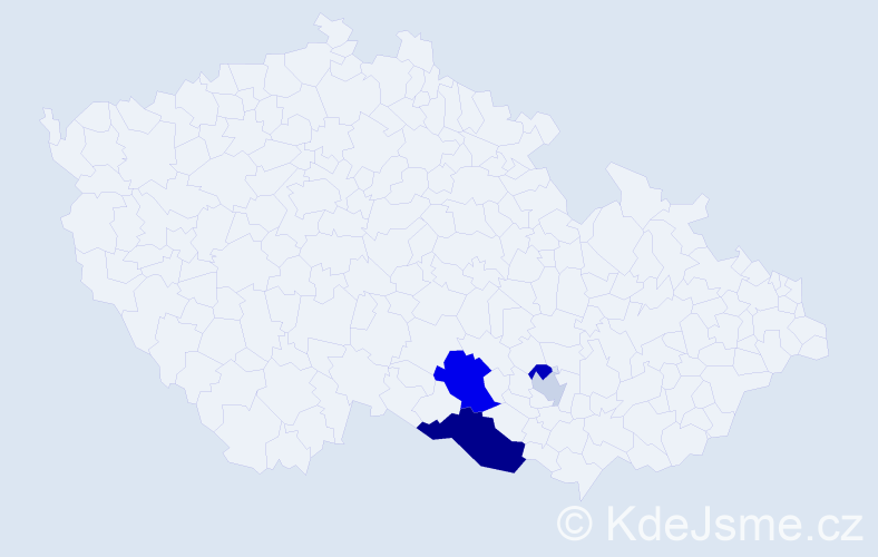 Příjmení: 'Ambrosek', počet výskytů 9 v celé ČR