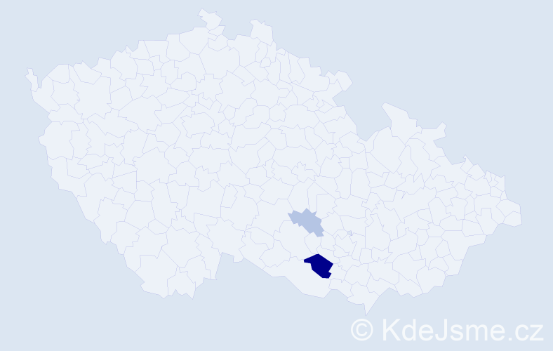 Příjmení: 'Reberníková', počet výskytů 6 v celé ČR